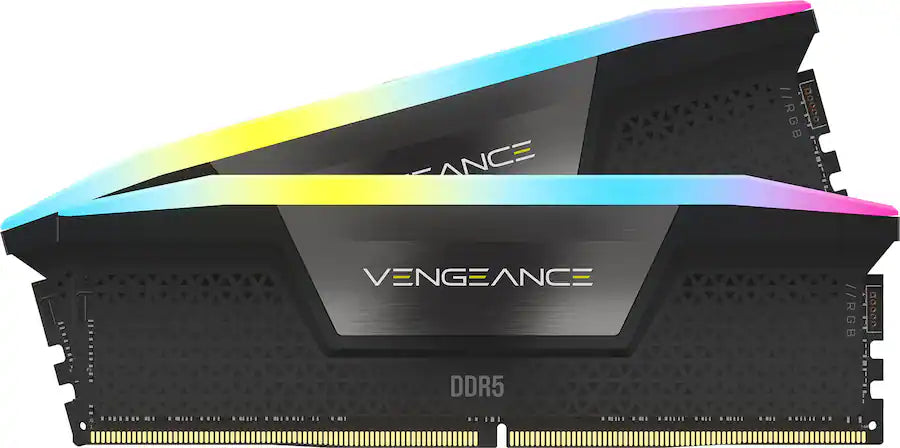 CORSAIR VENGEANCE RGB 32GB (2x16GB) DDR5 7200MHz Desktop Memory Black