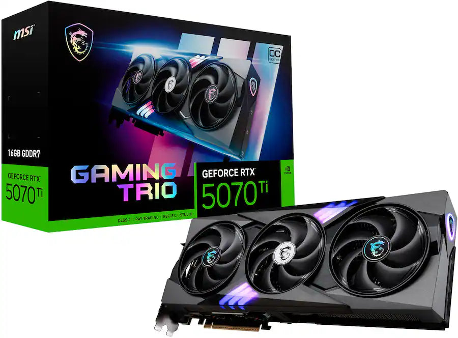 MSI NVIDIA GeForce RTX 5070 Ti 16GB GDDR7 Graphics Card Black