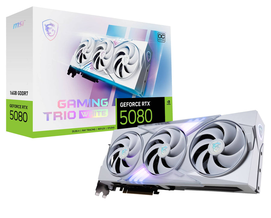MSI NVIDIA GeForce RTX 5080 16GB GDDR7 Graphics Card White