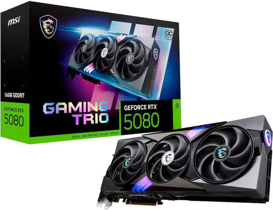 MSI NVIDIA GeForce RTX 5080 16GB GDDR7 Graphics Card